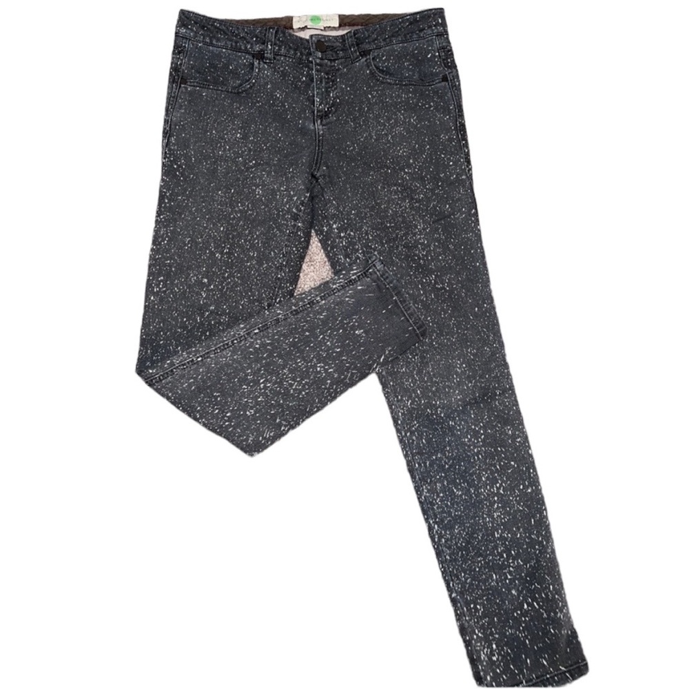 Stella McCartney grey jeans with white paint splatter size 30